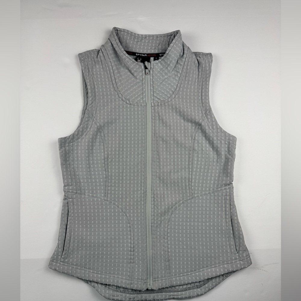 Spyder Bandita Women’s Full zip fleece vest in Silver/gray size small